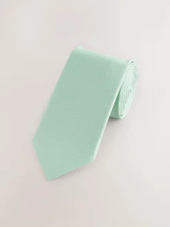 Next Sage Green Slim Textured Tie Discount