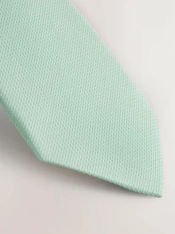 Next Sage Green Slim Textured Tie Discount