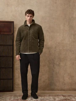 Next Smart Rich Cord Chore Jacket Sage Green New