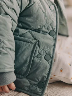 Next Sage Green Tulip Quilted Nylon Baby Jacket (0mths-2yrs) Discount