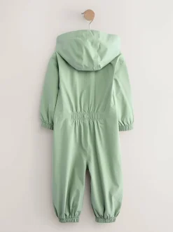 Next Sage Green Waterproof Printed Puddlesuit (3mths-7yrs) Clearance