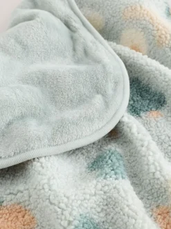 Next Baby Fleece Blanket Sage Woodland Shapes Online