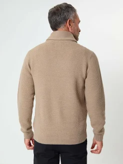 Saltwell Cable Knit Shawl Neck Jumper Natural Outlet