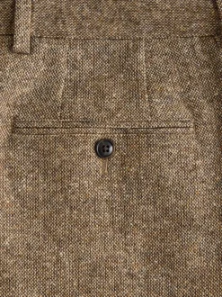 Next Relaxed Fit Wool Blend Suit Trousers Sand