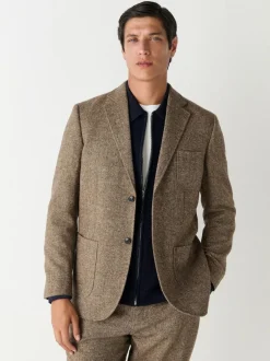Next Relaxed Fit Wool Blend Suit Jacket Sand Online