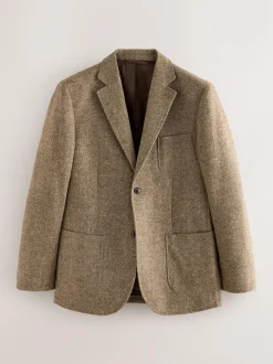 Next Relaxed Fit Wool Blend Suit Jacket Sand Online