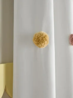 Next Scandi Pom Eyelet Blackout Curtains