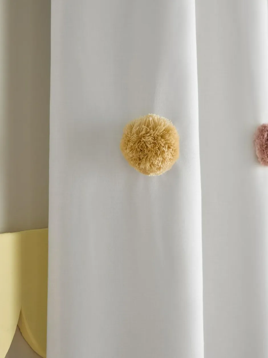 Next Scandi Pom Eyelet Blackout Curtains