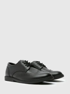 Schuh Black Lewis Leather Brogues Sale