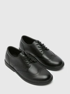 Schuh Black Lewis Leather Brogues Sale