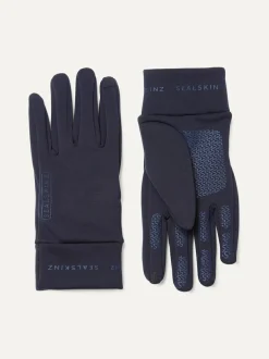 Sealskinz Acle Water Repellent Nano Fleece Gloves Blue Hot