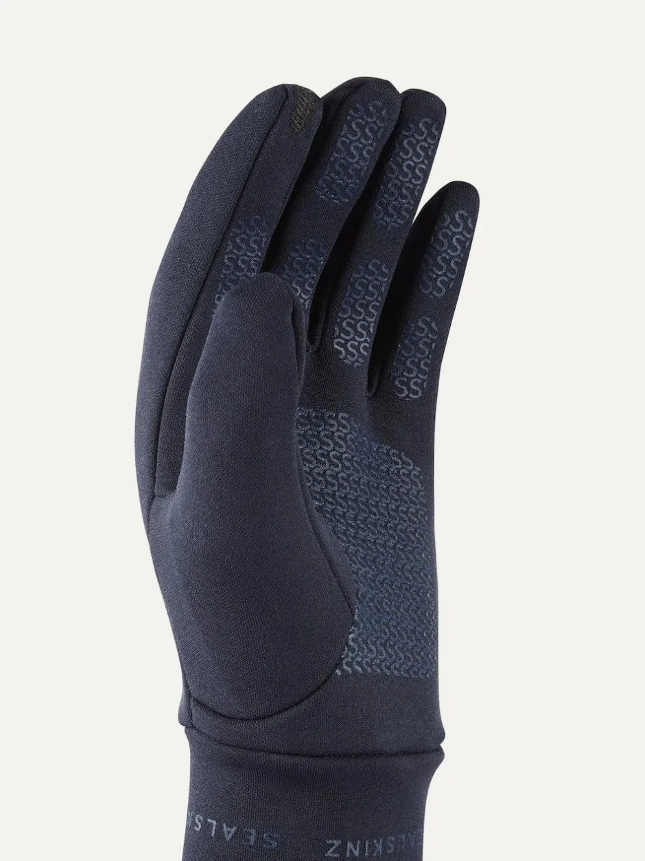 Sealskinz Acle Water Repellent Nano Fleece Gloves Blue Hot