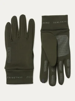Sealskinz Acle Water Repellent Nano Fleece Gloves Green Hot