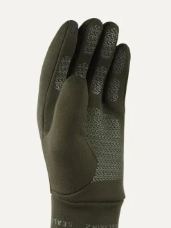 Sealskinz Acle Water Repellent Nano Fleece Gloves Green Hot