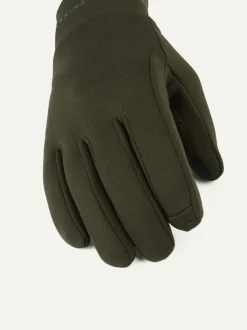 Sealskinz Acle Water Repellent Nano Fleece Gloves Green Hot