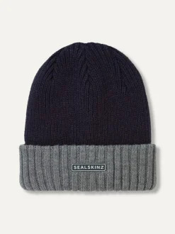 Sealskinz Bacton Waterproof Roll Cuff Beanie Dark Blue New
