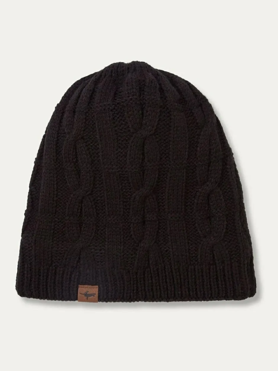 Sealskinz Blakeney Waterproof Cold Weather Cable Knit Beanie Black