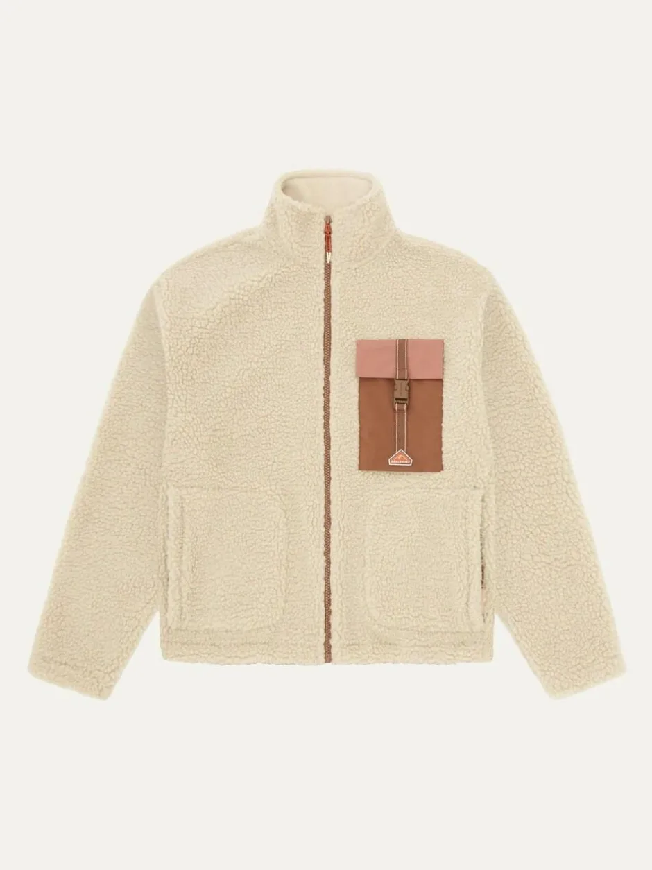 Sealskinz Broomsthorpe Womens Sherpa Zip Up Fleece Cream New
