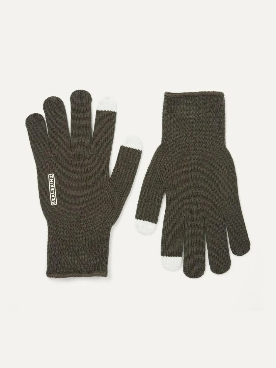 Sealskinz Green Hanworth Solo Merino Gloves Best