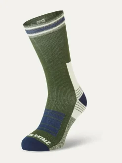 Sealskinz Norwich Waterproof Cold Weather Mid Length Hiking Socks Green Clearance