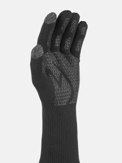 Sealskinz Skeyton Waterproof All Weather Ultra Grip Knitted Gauntlet Black Gloves Best