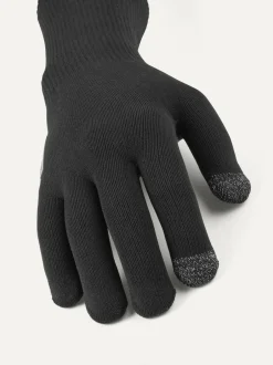 Sealskinz Skeyton Waterproof All Weather Ultra Grip Knitted Gauntlet Black Gloves Best
