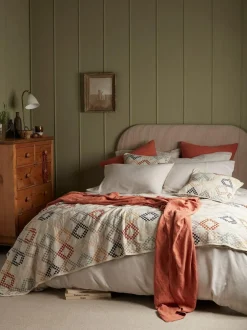 Secret Linen Store Multi Jolene Quilted Throw New