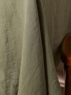 Secret Linen Store 100% Linen Table Cloth Olive Green Best
