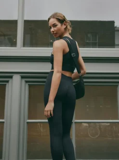 self. Seamless Bum Scrunch Leggings Black New