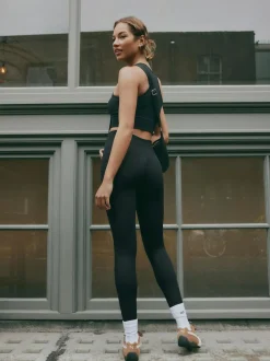 self. Seamless Bum Scrunch Leggings Black New