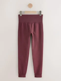 self. Seamless Bum Scrunch Leggings Burgundy
