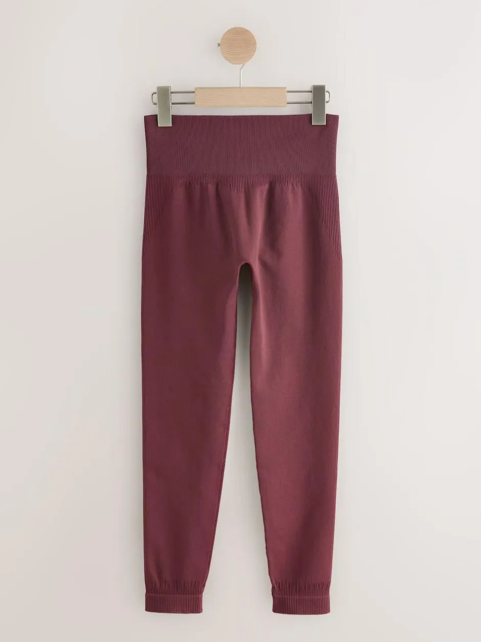 self. Seamless Bum Scrunch Leggings Burgundy