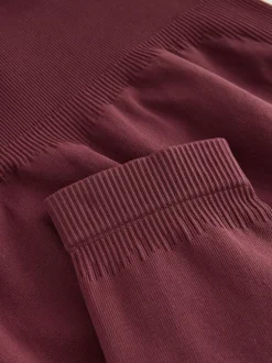 self. Seamless Bum Scrunch Leggings Burgundy