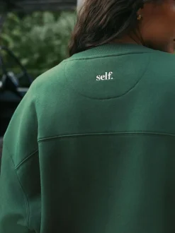 self. Sweatshirt Green Clearance