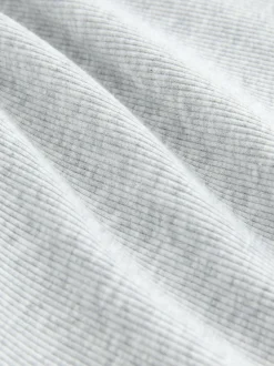 self. Grey Fitted Rib T-Shirt Sale