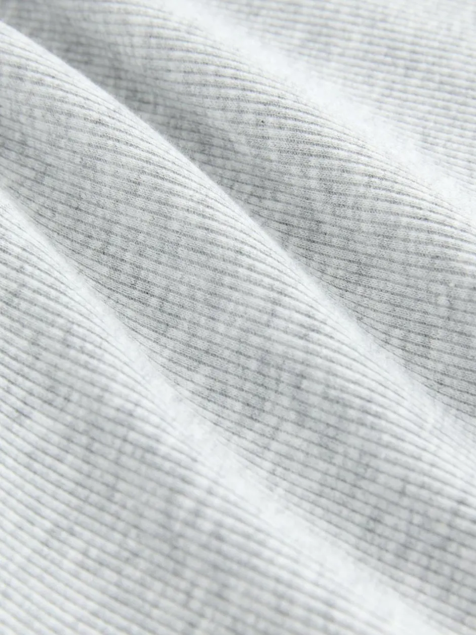 self. Grey Fitted Rib T-Shirt Sale