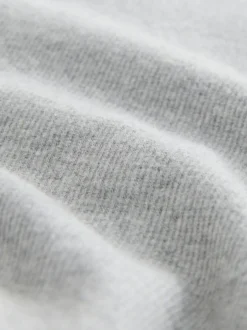 self. Cotton Rib Scoop Neck Vest Grey Marl