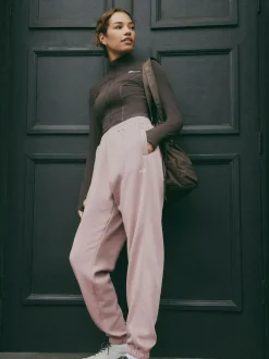 self. Cuffed Joggers Pink