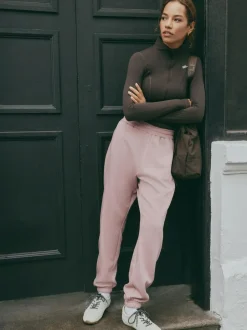 self. Cuffed Joggers Pink