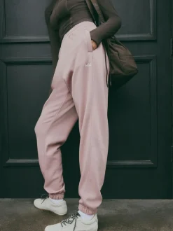 self. Cuffed Joggers Pink
