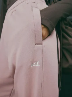 self. Cuffed Joggers Pink