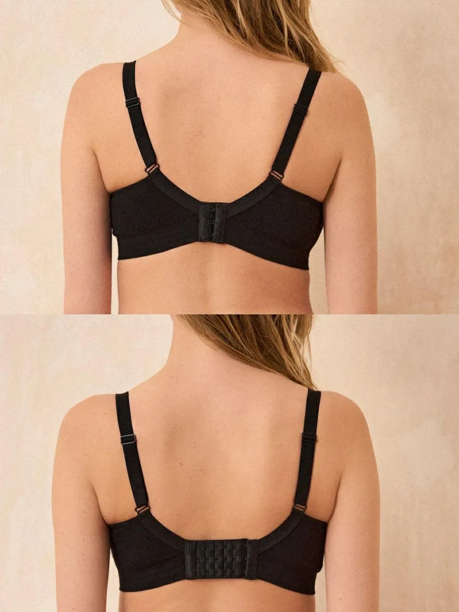 Seraphine Bamboo Soft Seamless Maternity & Nursing Bra 2 Pack Black Outlet