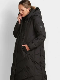 Seraphine 3-In-1 Long Chevron Puffer Maternity Coat Black Hot