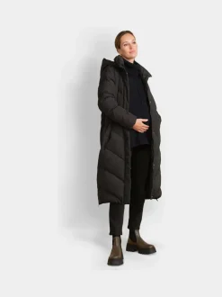 Seraphine 3-In-1 Long Chevron Puffer Maternity Coat Black Hot