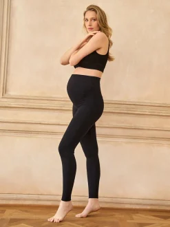 Seraphine Black Overbump Maternity Ultimate Leggings New