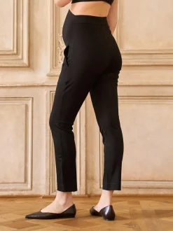 Seraphine Black Petite Overbump Maternity Everyday Work Trouser New