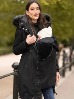 Seraphine Premium Sub-Zero Down Filled 3-In-1 Maternity & Babywearing Parka Black Outlet