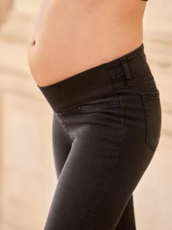 Seraphine Tall Premium Organic Maternity Underbump Skinny Jeans Black Discount