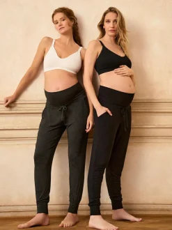 Seraphine Charcoal Grey & Black Maternity Loungewear Trousers 2 Pack Charcoal Grey & Black Online