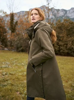 Seraphine 3 in 1 Maternity & Babywearing Parka with Borg Lining Khaki Best